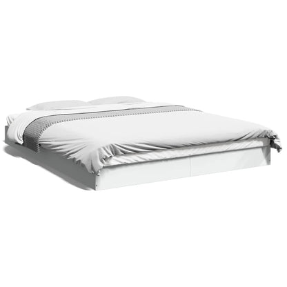 Giroletto senza Materasso Bianco 160x200cm in Legno Multistrato | homemem39