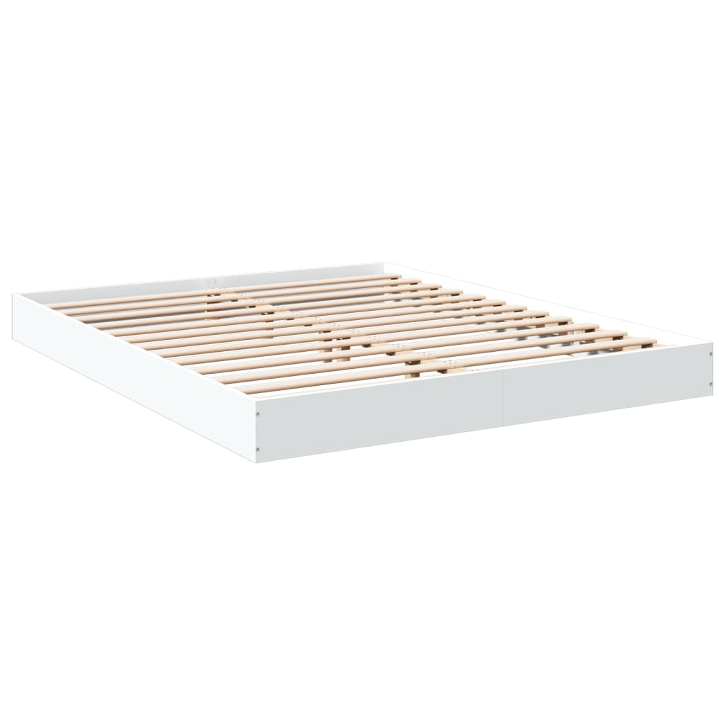 Giroletto senza Materasso Bianco 160x200cm in Legno Multistrato | homemem39