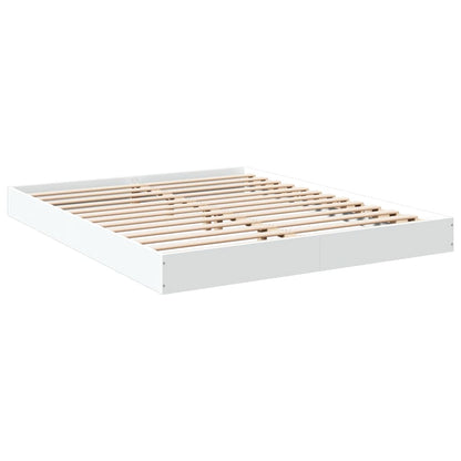 Giroletto senza Materasso Bianco 160x200cm in Legno Multistrato | homemem39
