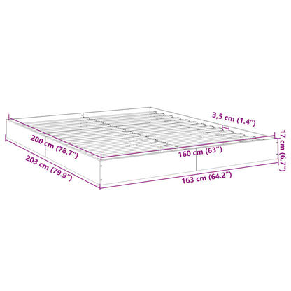 Giroletto senza Materasso Bianco 160x200cm in Legno Multistrato | homemem39