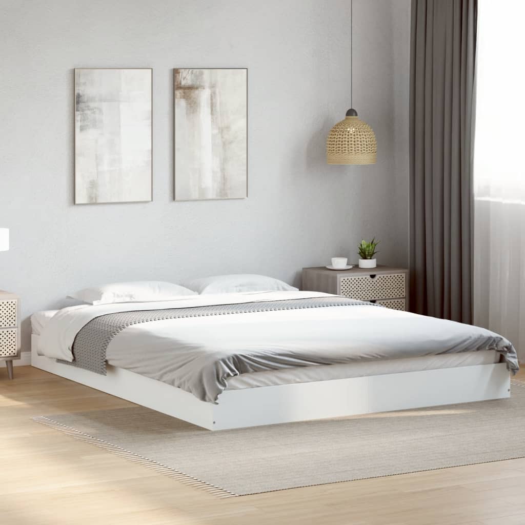 Giroletto senza Materasso Bianco 160x200cm in Legno Multistrato | homemem39