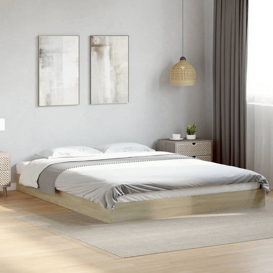 Giroletto senza Materasso Rovere Sonoma 160x200cm in Truciolato | homemem39