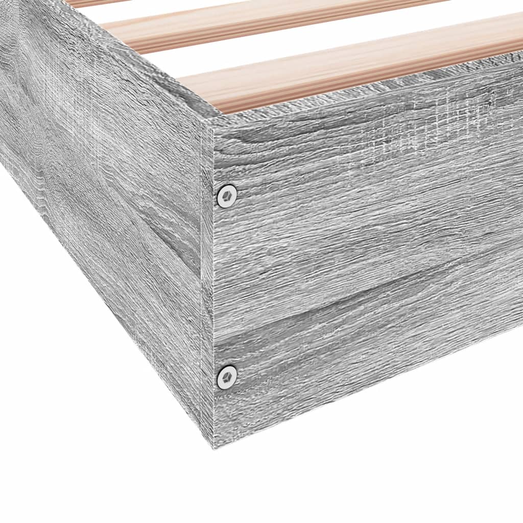 Giroletto senza Materasso Grigio Sonoma 160x200 cm Truciolato | homemem39