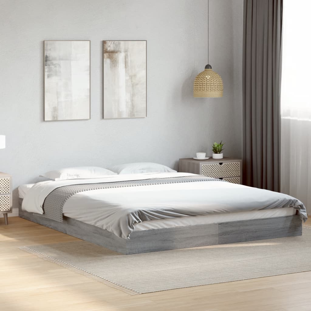 Giroletto senza Materasso Grigio Sonoma 160x200 cm Truciolato | homemem39