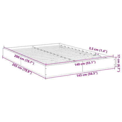 Giroletto senza Materasso Rovere Fumo 140x200 cm in Truciolato