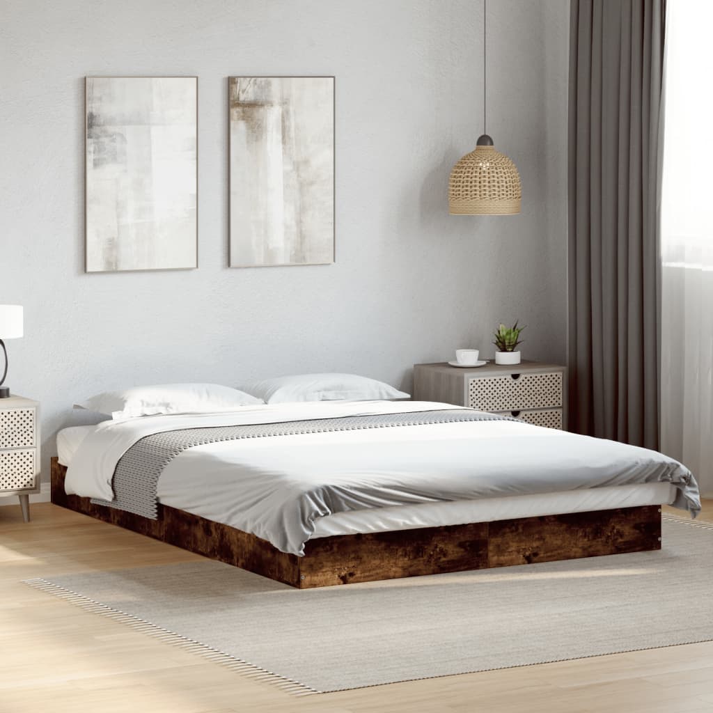 Giroletto senza Materasso Rovere Fumo 140x200 cm in Truciolato