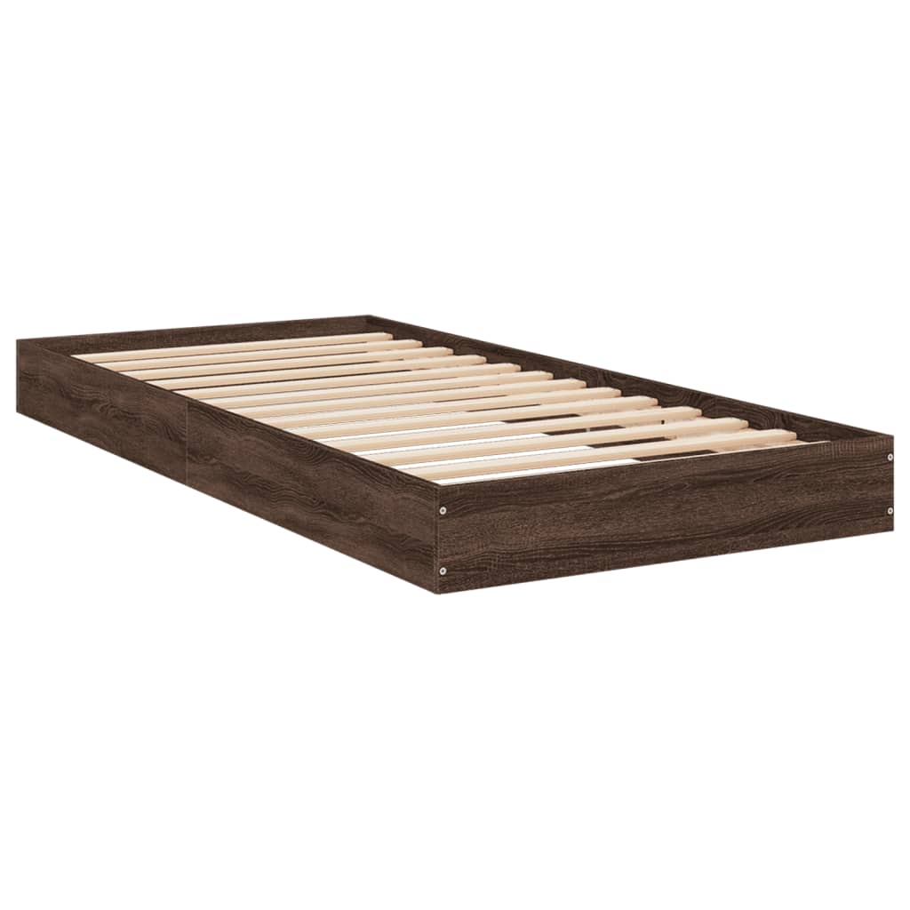 Giroletto senza Materasso Rovere Marrone 75x190cm in Truciolato | homemem39