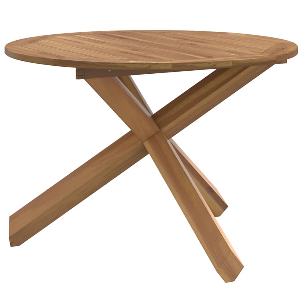 Tavolo da Giardino Ø109x74 cm in Legno Massello di Teak