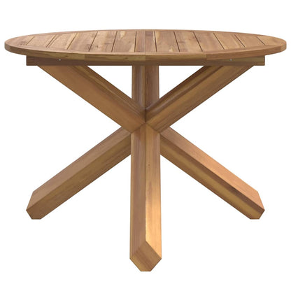 Tavolo da Giardino Ø109x74 cm in Legno Massello di Teak