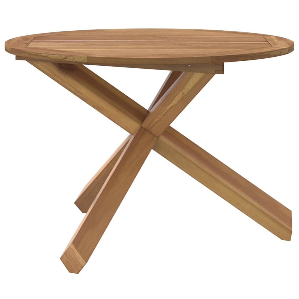 Tavolo da Giardino Ø109x74 cm in Legno Massello di Teak