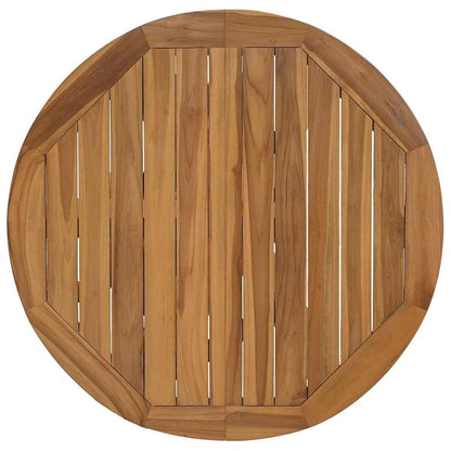 Tavolo da Giardino Ø109x74 cm in Legno Massello di Teak