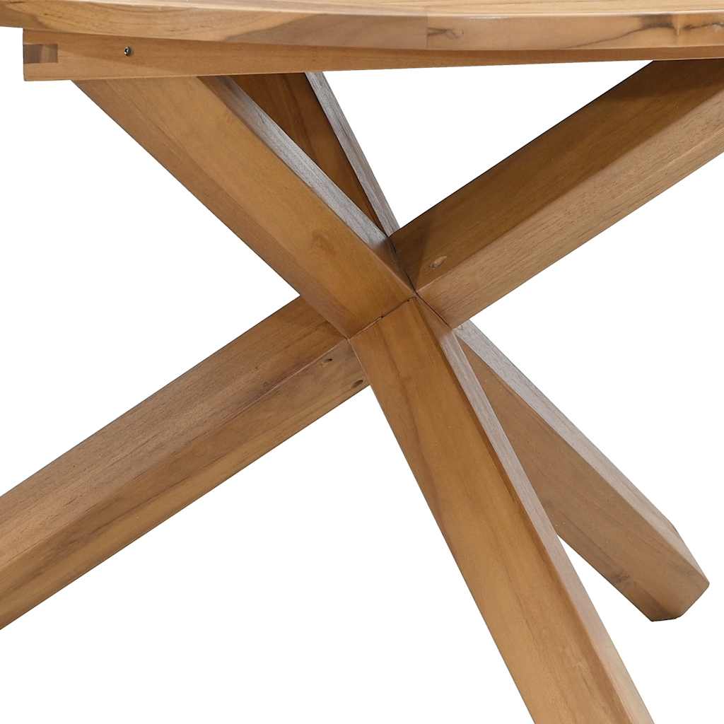 Tavolo da Giardino Ø109x74 cm in Legno Massello di Teak | homemem39