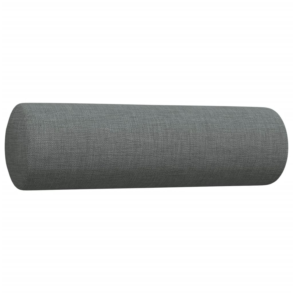 Set Divani 3 pz con Poggiapiedi e Cuscini Grigio Scuro Tessuto | homemem39