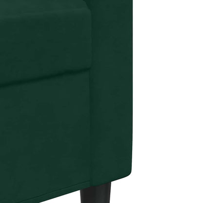 Set di Divani 3 pz con Cuscini Verde scuro in Velluto