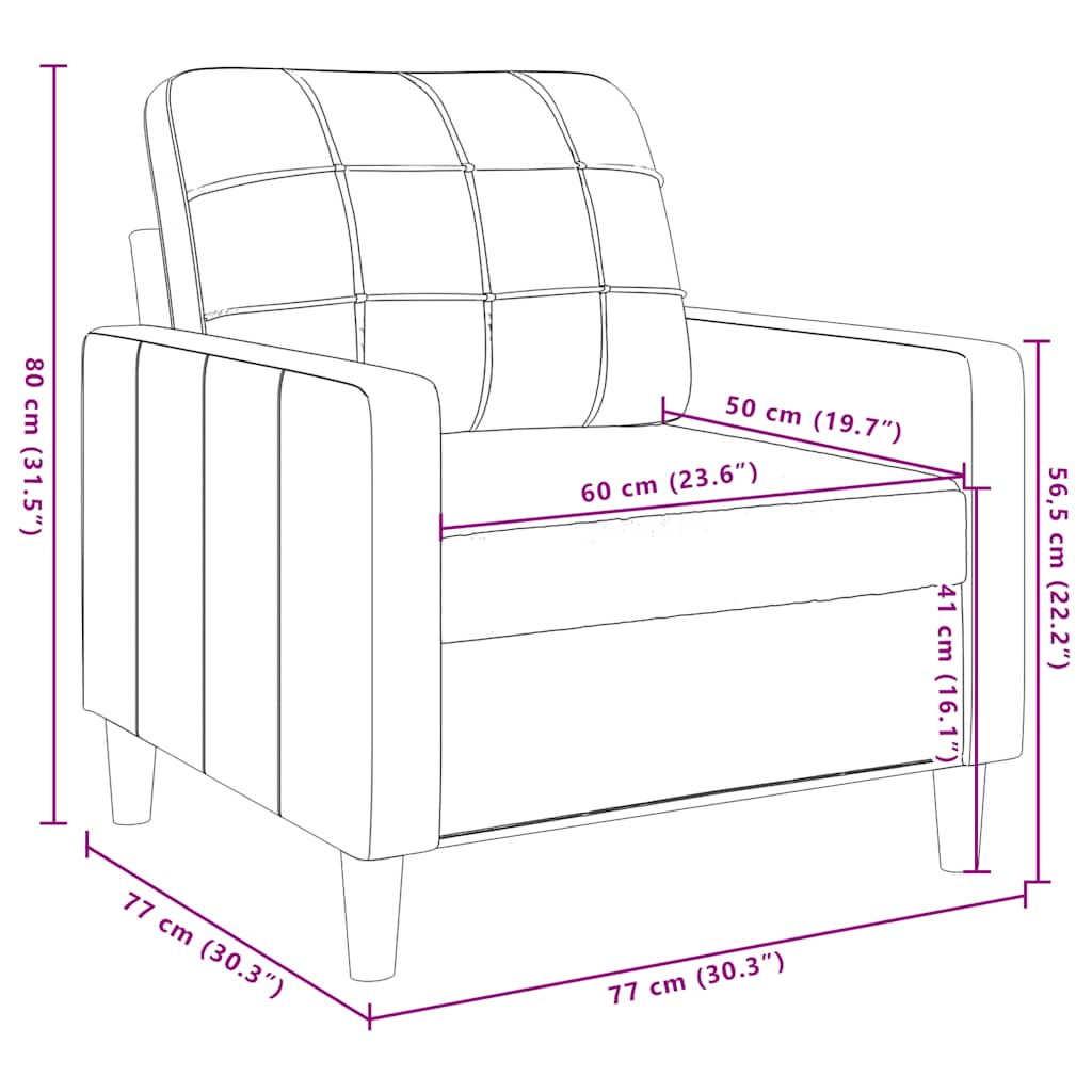 Set di Divani 3 pz con Cuscini Marrone in Velluto