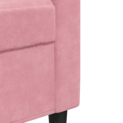 Set di Divani 4 pz con Cuscini rosa in Velluto | homemem39