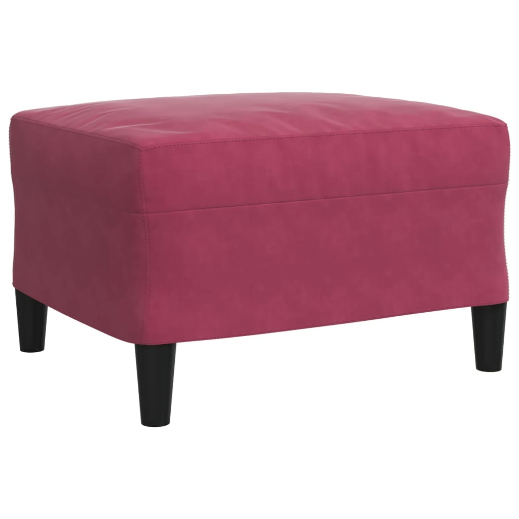 Set di Divani 4 pz con Cuscini Rosso Vino in Velluto | homemem39