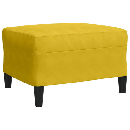 Set di Divani 4 pz con Cuscini giallo in Velluto | homemem39