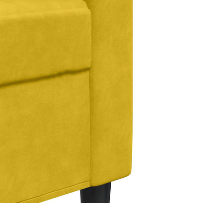 Set di Divani 4 pz con Cuscini giallo in Velluto | homemem39