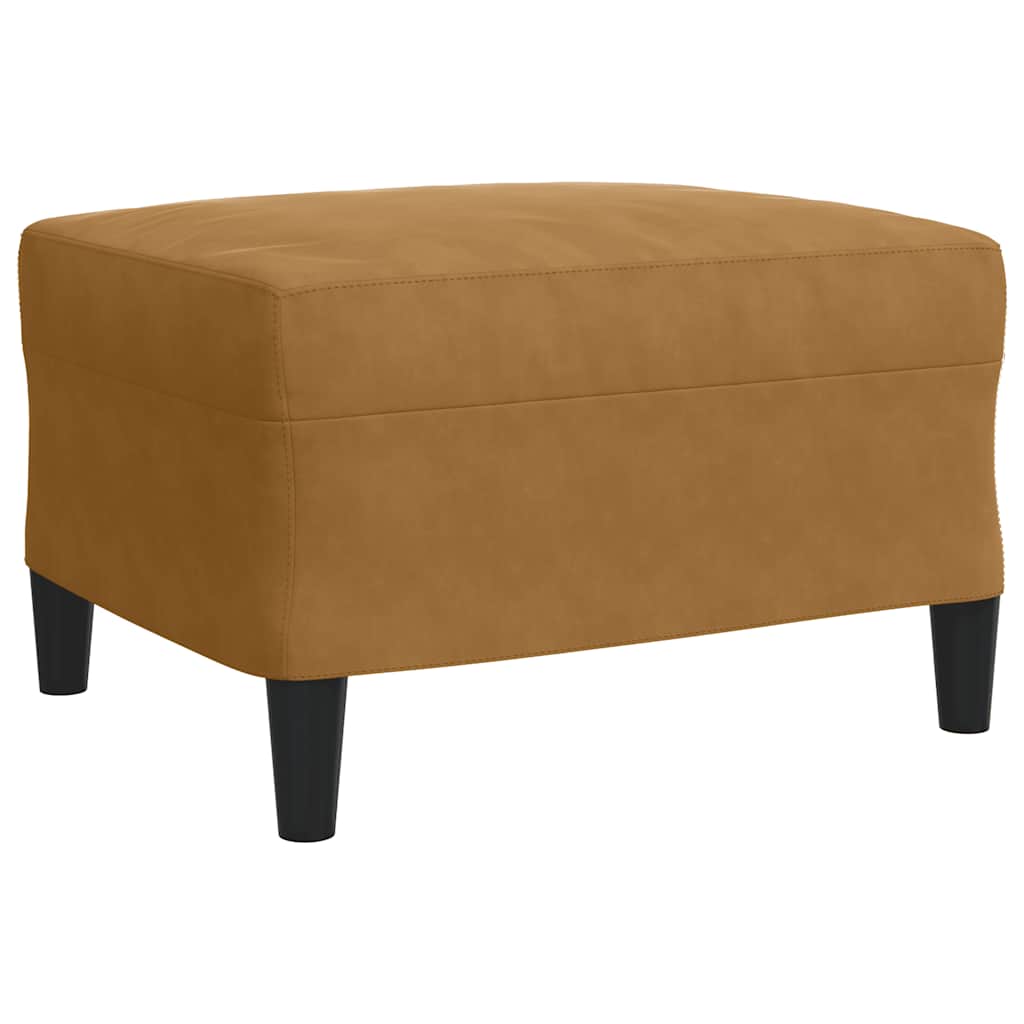 Set di Divani 4 pz con Cuscini Marrone in Velluto | homemem39