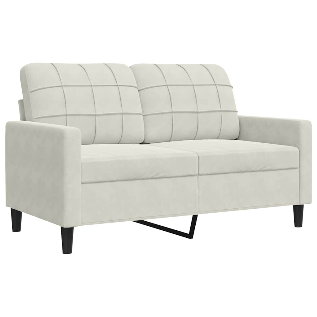 Set di Divani 4 pz con Cuscini Crema in Velluto | homemem39