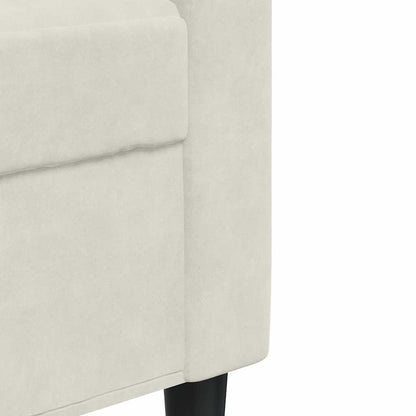 Set di Divani 4 pz con Cuscini Crema in Velluto | homemem39