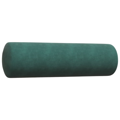Set di Divani 3 pz con Cuscini e Rinforzi Verde scuro Velluto | homemem39