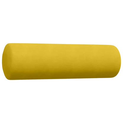 Set di Divani 3 pz con Cuscini e Rinforzi Giallo in Velluto | homemem39