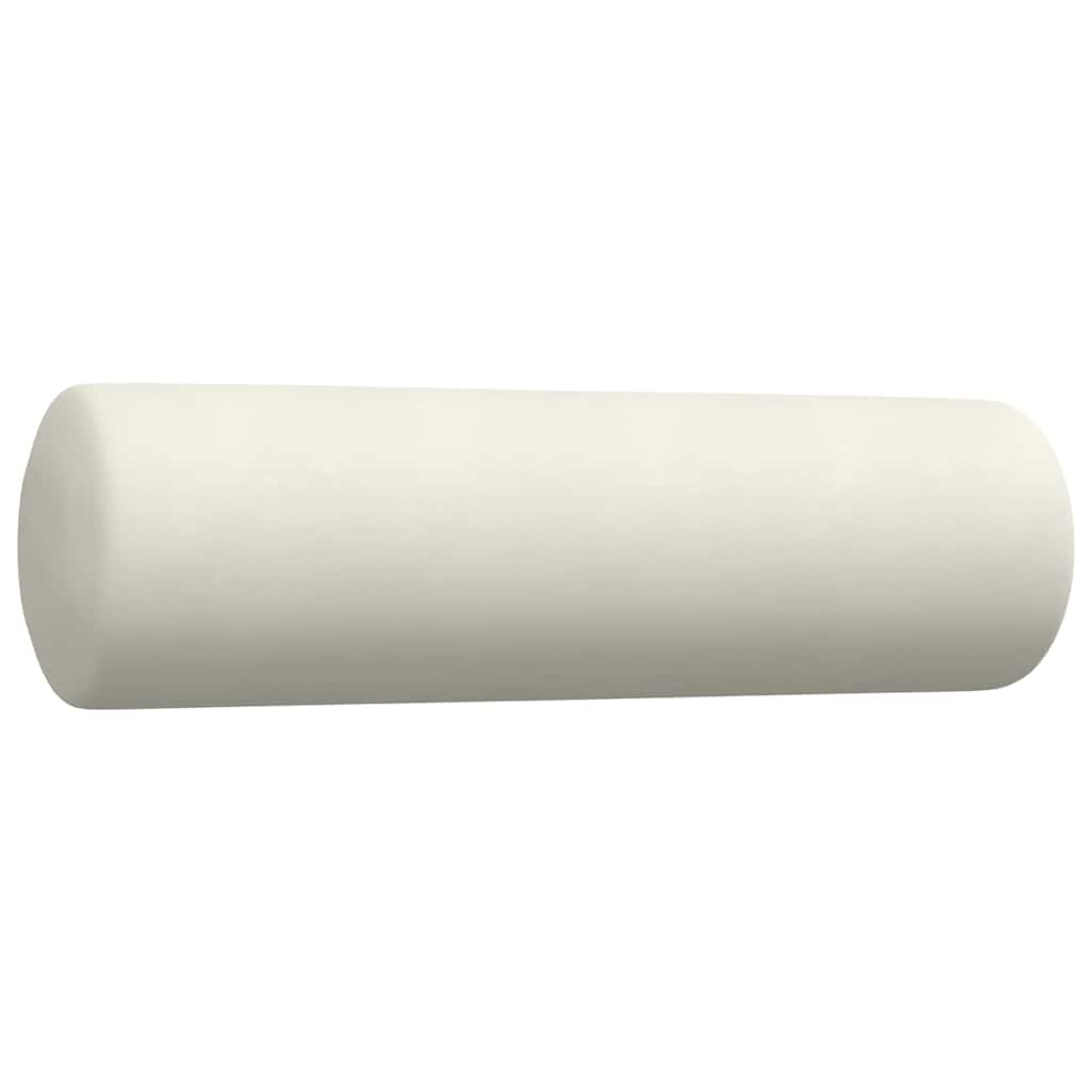 Set di Divani 3 pz con Cuscini e Rinforzi Crema in Velluto | homemem39