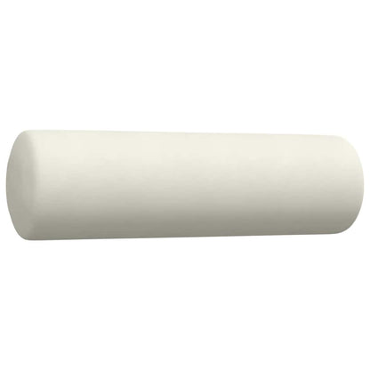 Set di Divani 3 pz con Cuscini e Rinforzi Crema in Velluto | homemem39