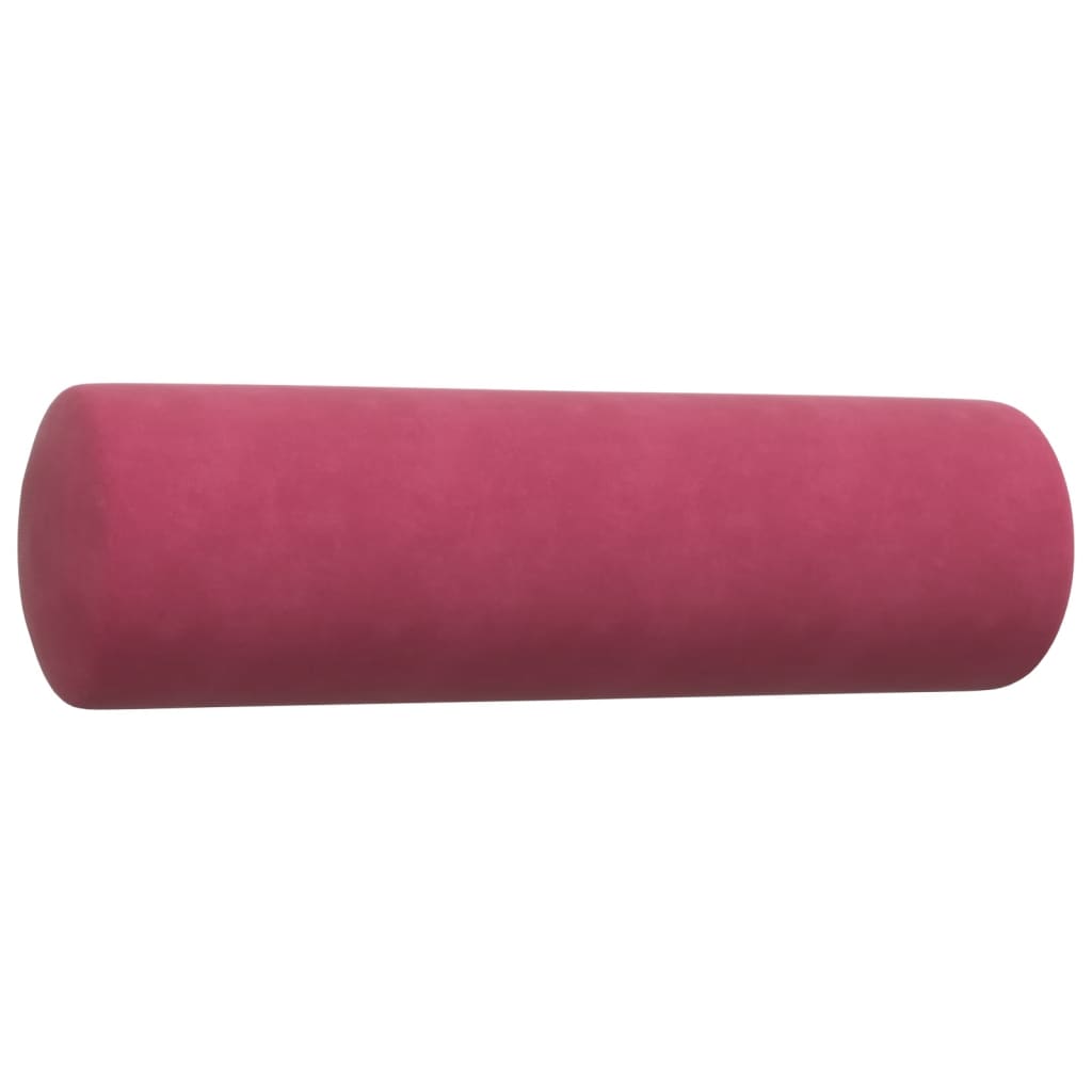 Set di Divani 4 pz con Cuscini e Rinforzi Rosso Vino in Velluto | homemem39