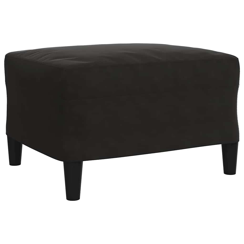 Set di Divani 4 pz con Cuscini e Rinforzi Nero in Velluto | homemem39