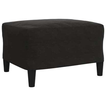 Set di Divani 4 pz con Cuscini e Rinforzi Nero in Velluto | homemem39