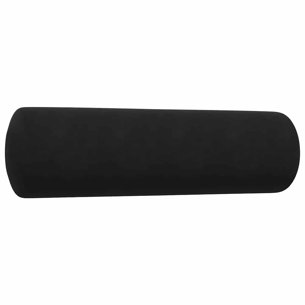 Set di Divani 4 pz con Cuscini e Rinforzi Nero in Velluto | homemem39