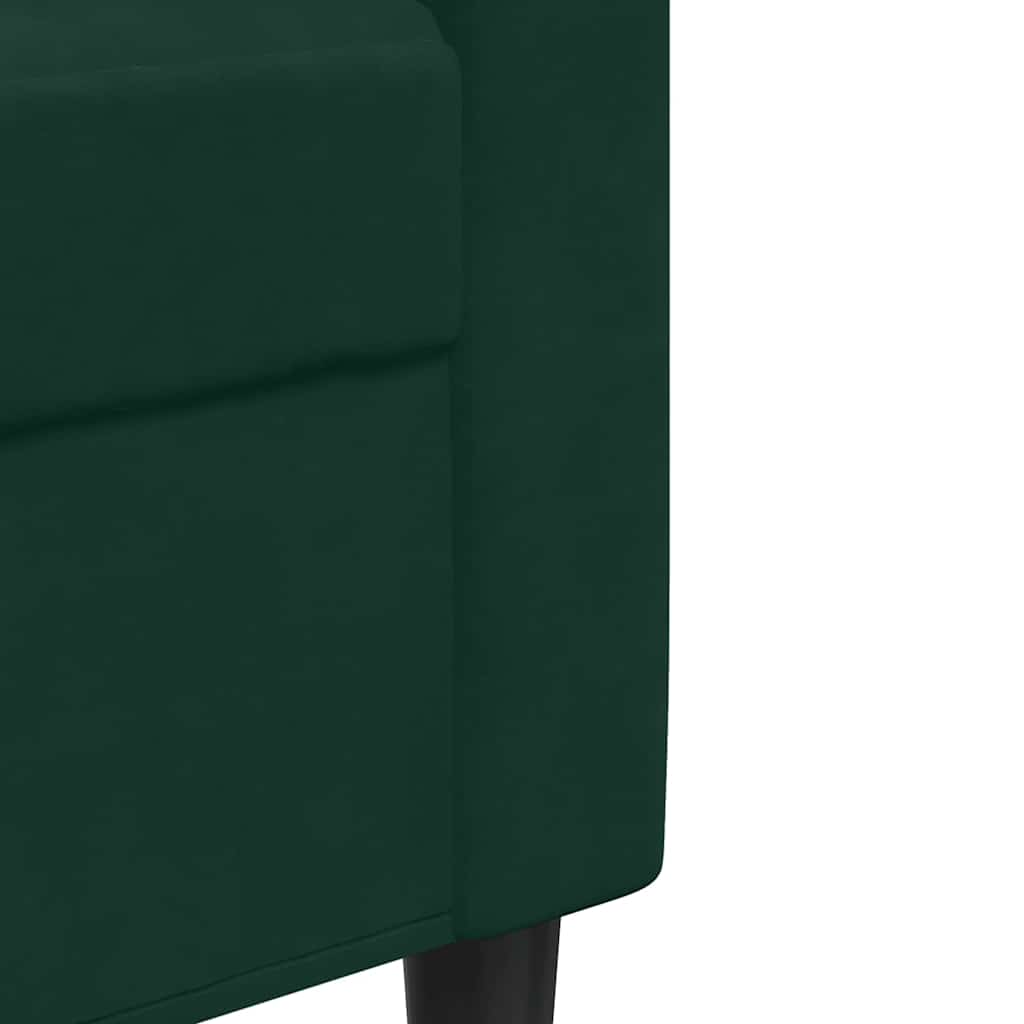 Set di Divani 2 pz con Cuscini Verde scuro in Velluto | homemem39