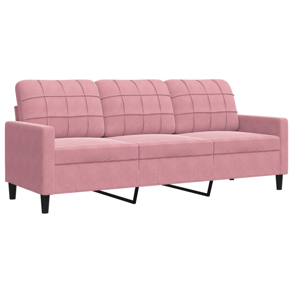 Set di Divani 2 pz con Cuscini rosa in Velluto | homemem39