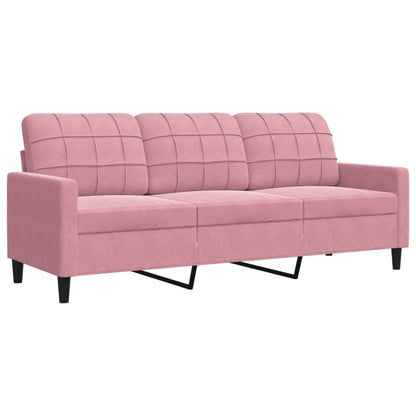 Set di Divani 2 pz con Cuscini rosa in Velluto | homemem39