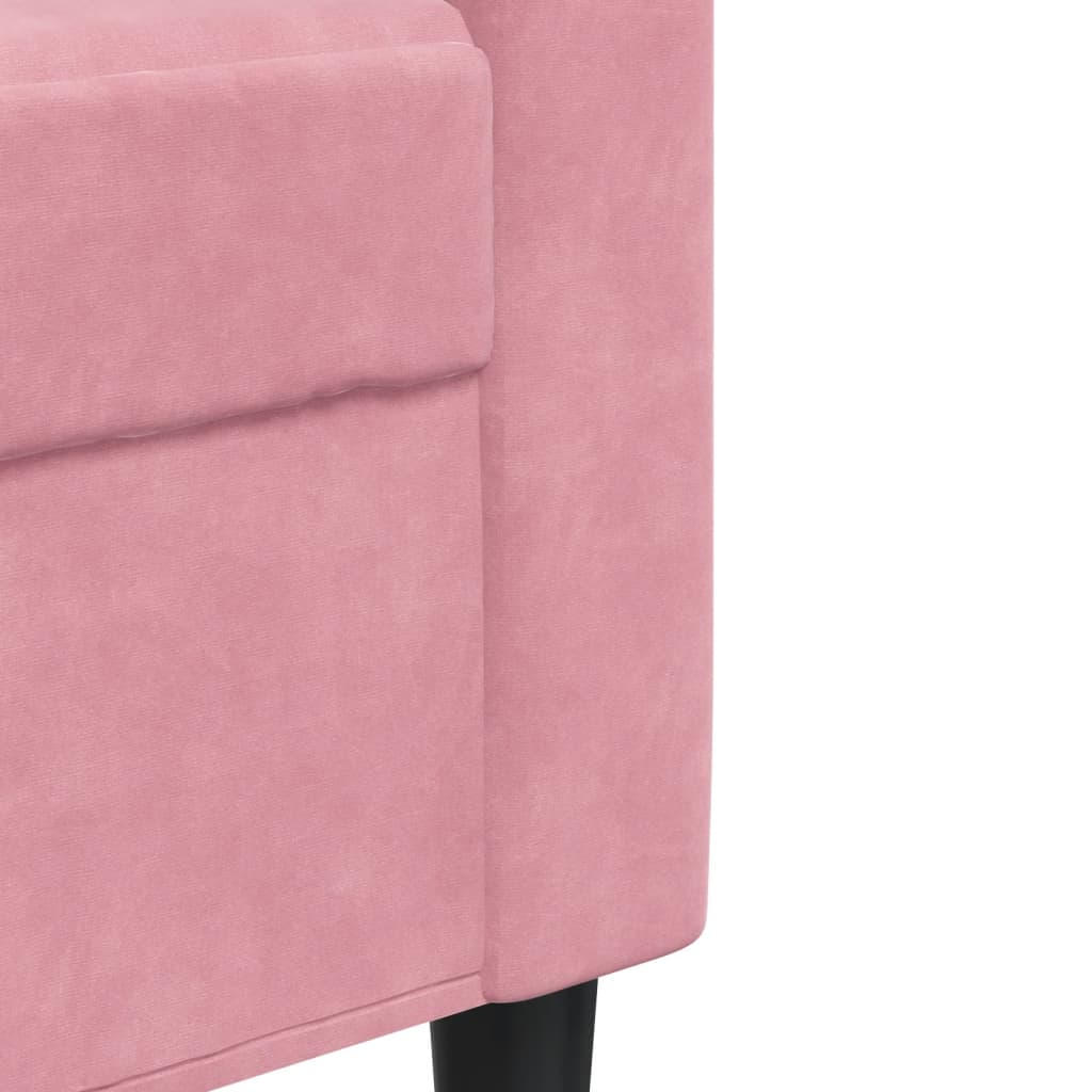 Set di Divani 2 pz con Cuscini rosa in Velluto | homemem39