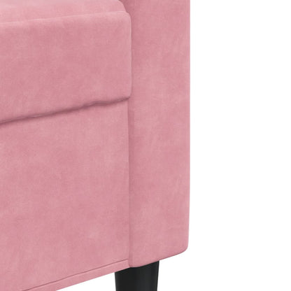 Set di Divani 2 pz con Cuscini rosa in Velluto | homemem39