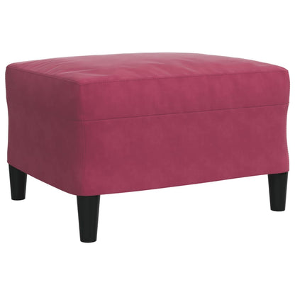 Set di Divani 3 pz con Cuscini Rosso Vino in Velluto | homemem39