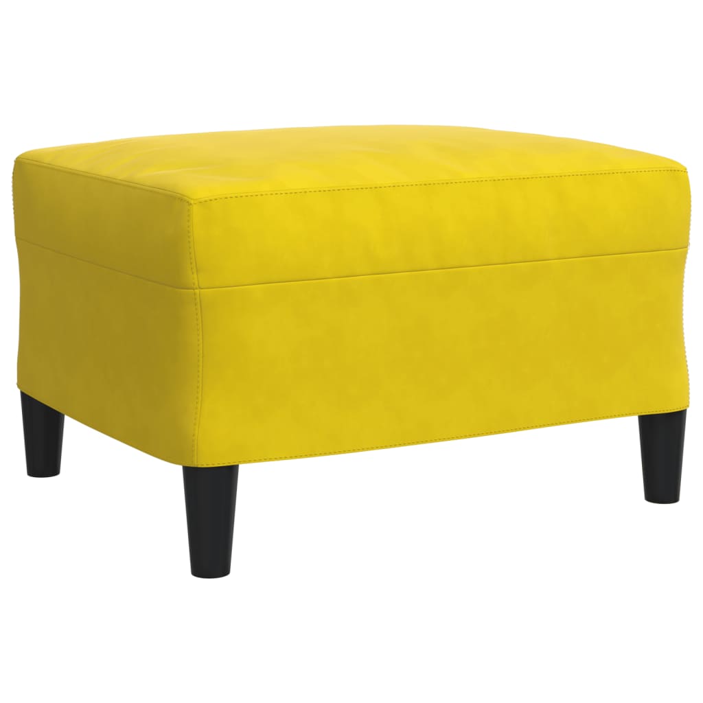 Set di Divani 3 pz con Cuscini giallo in Velluto - homemem39