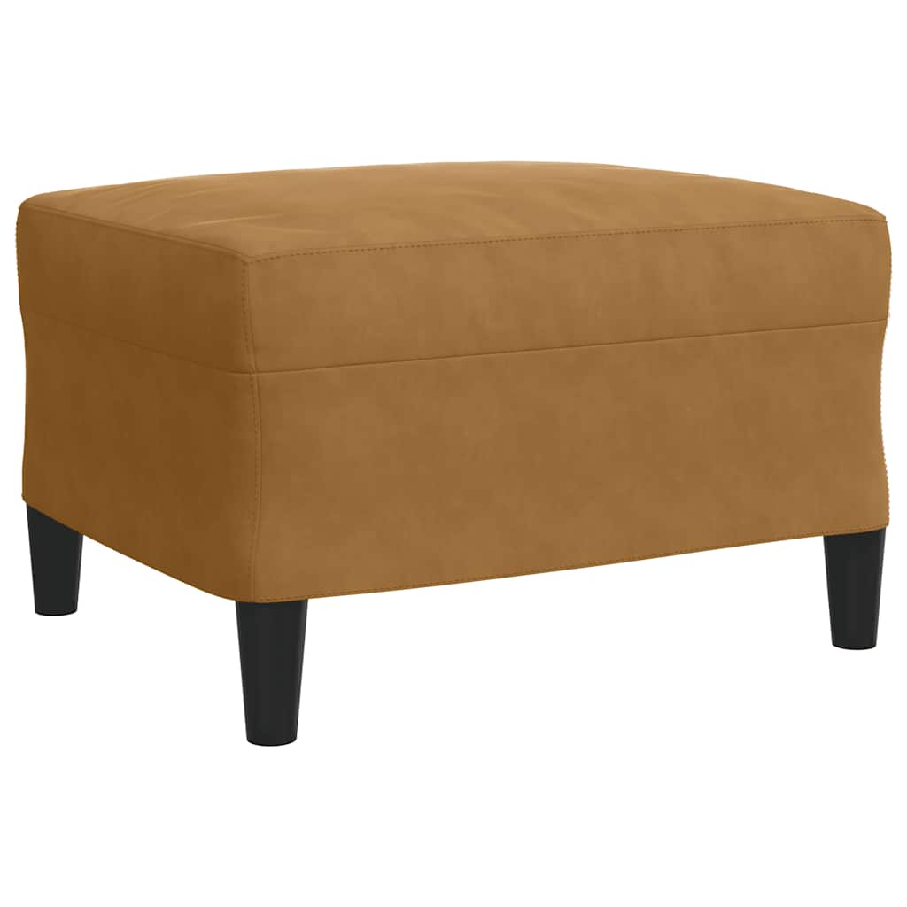 Set di Divani 3 pz con Cuscini Marrone in Velluto | homemem39