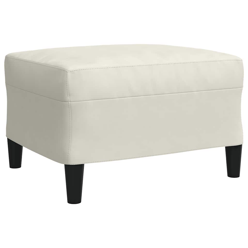 Set di Divani 3 pz con Cuscini Crema in Velluto | homemem39
