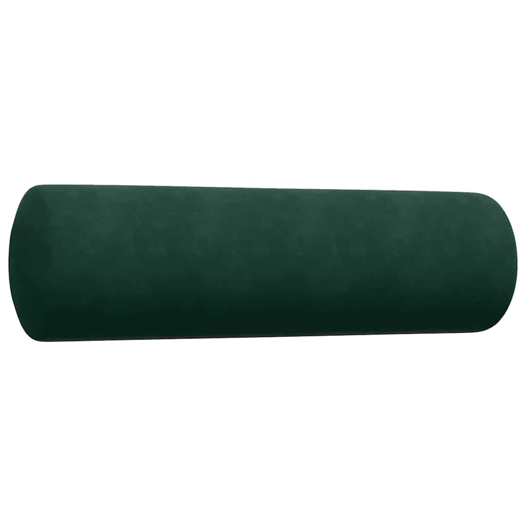 Set di Divani 2 pz con Cuscini e Rinforzi Verde scuro Velluto | homemem39