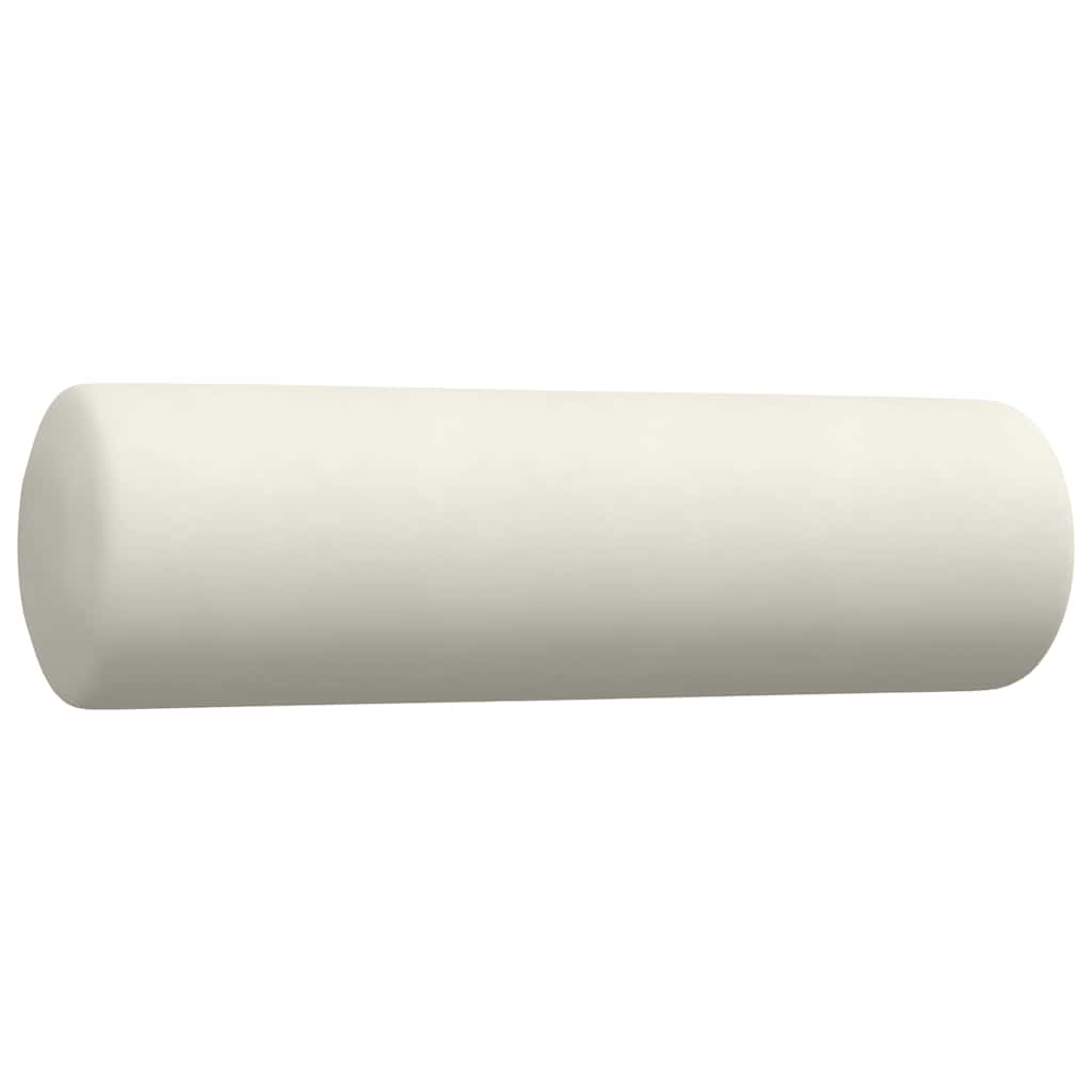 Set di Divani 2 pz con Cuscini e Rinforzi Crema in Velluto | homemem39