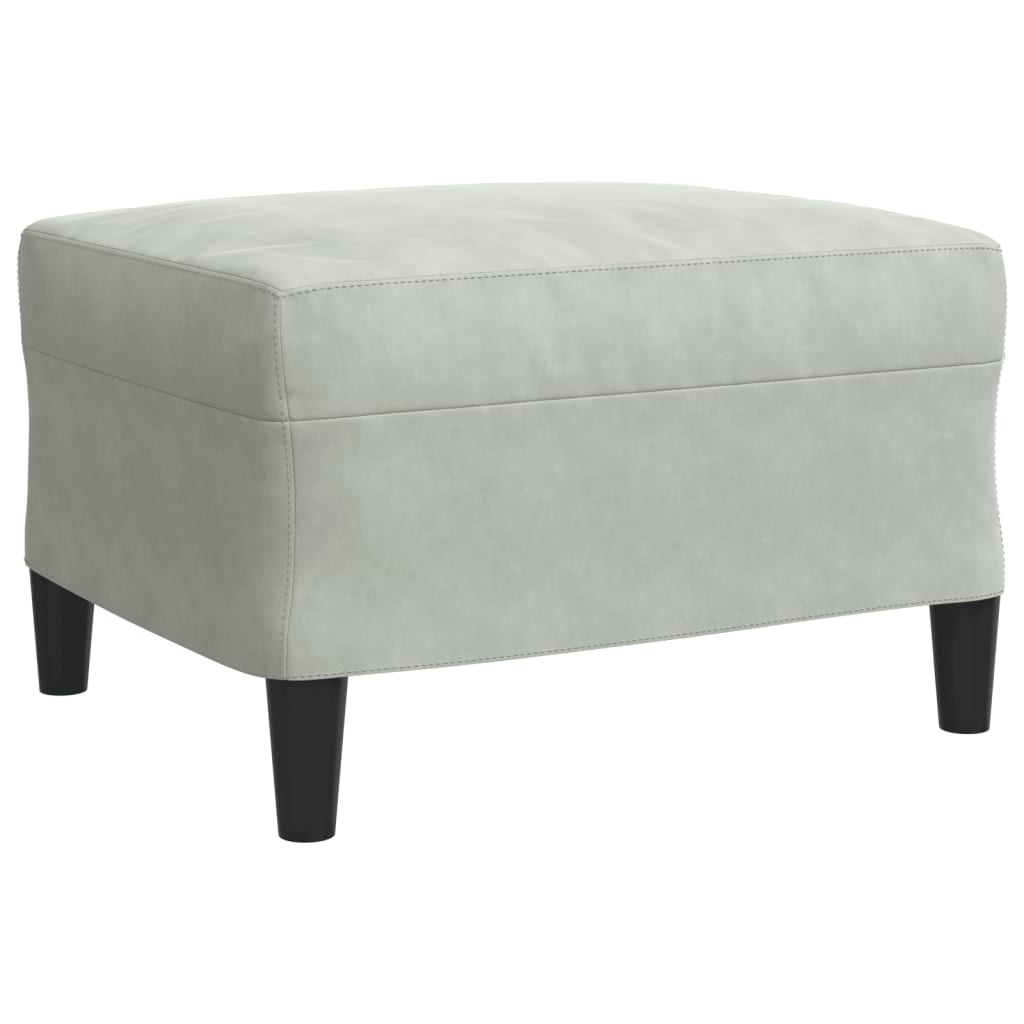 Set di Divani 3 pz con Cuscini e Rinforzi Grigio Chiaro Velluto | homemem39