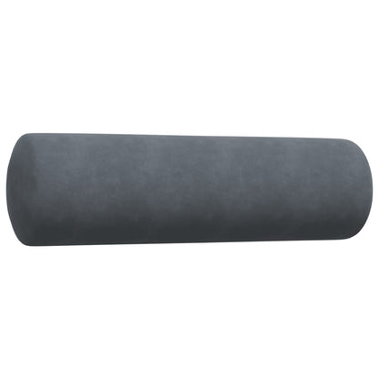 Set di Divani 3 pz con Cuscini e Rinforzi Grigio Scuro Velluto - homemem39