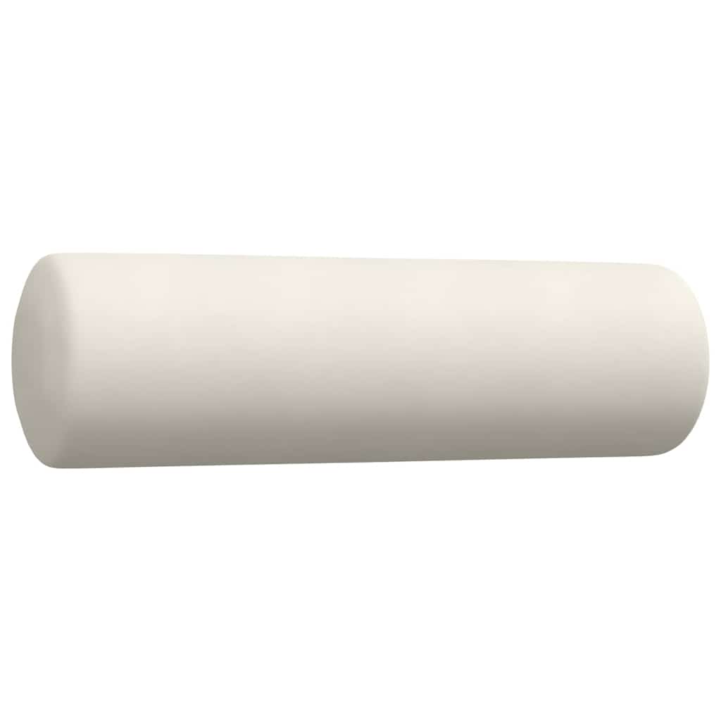 Set di Divani 3 pz con Cuscini e Rinforzi Crema in Velluto | homemem39