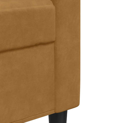 Set di Divani 4 pz con Cuscini Marrone in Velluto | homemem39