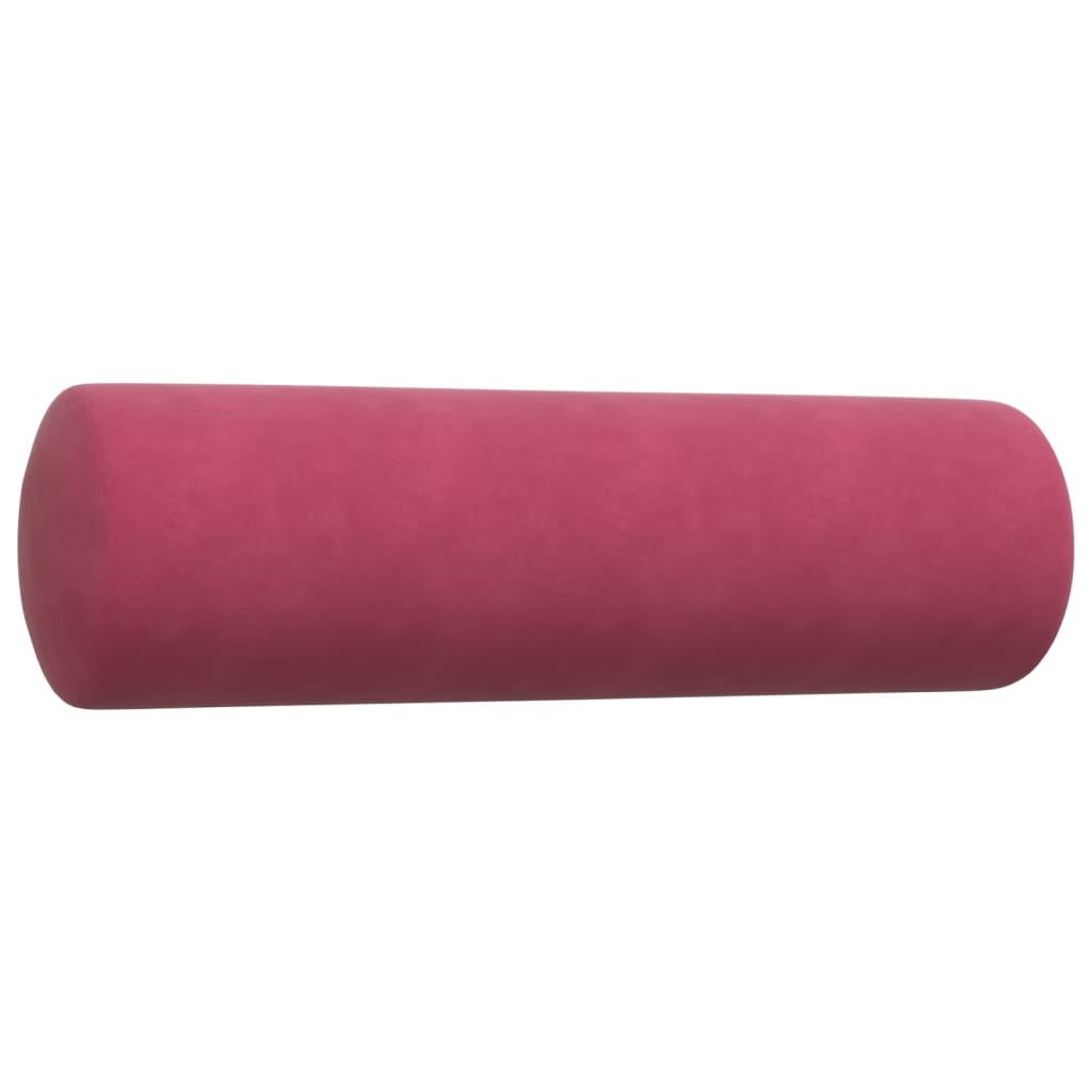 Set di Divani 4 pz con Cuscini e Rinforzi Rosso Vino in Velluto | homemem39